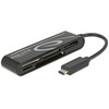 DELOCK USB 2.0 kortelių skaitytuvas USB Type-C, 5 lizdai