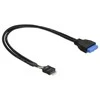 Delock USB 19 pin - USB 8 pin, 0.45m, Juodas (83791)