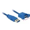 USB kabelis Delock USB-A - USB-A 1 m mėlynasis (85112)