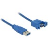USB kabelis Delock USB-A - USB-A 1 m mėlynasis (85112)