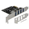 Delock USB 3.0 PCI Express kortelė su 4 x išoriniais A tipo lizdais