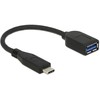 Delock adapteris USB 3.1 Gen 2 USB Type-C™ vyriškas > USB Type-A, 10 cm