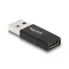 Adapteris USB Delock USB-A - USB-C Juodas (60001)