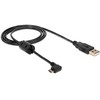 DELOCK kabelis USB-A kištukas > USB micro-B vyriškas kampinis 270G