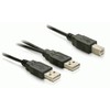 LAIDAS USB-A(M)+MAITINIMO USB-A(M)->USB-B(M) 2.0 1.8M JUODA DELOCK