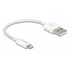 Delock Atblokuokite USB duomenų ir įkrovimo laidą, skirtą iPhone™, iPad™, iPod™, baltas 15 cm