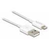 USB kabelis Delock USB-A - Žaibas 1 m Balta (83000)