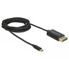 Delock Atrakinimo kabelis USB Type-C™ kištukas > Displayport kištukas DP-Alt režimas 4K 60 Hz 2 m