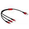 DELOCK USB įkrovimo kabelis 3 in 1, skirtas Lightning / Micro USB / USB Type-C 30cm