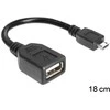 Delock kabelis USB micro-B kištukas > USB 2.0-A moteriškas OTG lankstus 15 cm