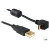 Delock Atrakinimo kabelis USB-A kištukas > USB mikro-B kištukas, pasuktas 90° aukštyn / žemyn