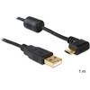 DELOCK kabelis USB micro-B St/ USB-A St 100cm 90 Grad
