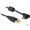 DELOCK kabelis USB micro-B St/ USB-A St 100cm 90 Grad