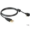Delock Atrakinimo kabelis USB-A kištukas > USB mikro-B kištukas, pasuktas 90° aukštyn / žemyn