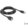 USB kabelis Delock USB-B - USB-B 2 m Juodas (83427)