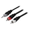 Garso kabelis DELTACO 3,5 mm ha - 2xRCA ha, 15m / MM-144