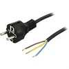 DELTACO grounded cable, CEE 7/7 , max 250V / 10A, 2m, juodas DEL-109R