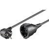Kabelis DELTACO CEE 7/7 į CEE 7/4 (Schuko), 5.0m, juodas / DEL-112D