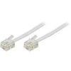 DELTACO telefono kabelis RJ11-RJ11, 2 m, baltas