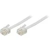 DELTACO telefono kabelis RJ11-RJ11 vyriškas / vyriškas 5m, baltas