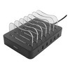 USB įkrovimo stotelė DELTACO skirta 6 įrenginiams, 5x USB-A, 1x USB-C PD, greitas krovimas, 50 W, juoda / DPS-0200