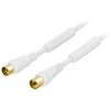 Inline TV antenos kabelis DELTACO, 1m, baltas / AN-101