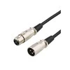 XLR Audio kabelis DELTACO 3 pin ha - 3 pin ho, 3m juodas / XLR-1030
