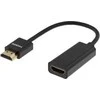 Plonas HDMI kabelis, HDMI didelės spartos su Ethernet, HDMI-A - HDMI-A , 10 cm, juodas DELTACO / HDMI-1088