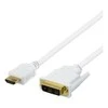 Kabelis DELTACO HDMI – DVI, 7m, „Full HD“, baltas / HDMI-116AD