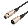 XLR Audio kabelis, 3 pin ha - 3 pin ho, 10m DELTACO juodas / XLR-1100