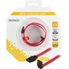 Kabelis DELTACO SATA, 0.5m, raudonas kampinis / SATA-05A-K