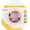 Kabelis DELTACO SATA, 0.5m, raudonas kampinis / SATA-05A-K