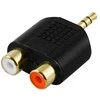 Inline Adapteris DELTACO 3.5mm M - 2xRCA F / AA-25