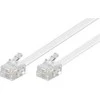 DELTACO telefono kabelis RJ11-RJ11 vyriškas / vyriškas 3m, baltas