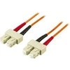 OM1 Optinis kabelis DELTACO, SC - SC, duplex, UPC, 62,5/125, 1m, oranžinis / FB-51