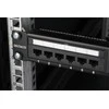 DELTACO 19 "komutacinė panelė, 24xRJ45, Cat6, UTP, 1U, 10Gbps, metalinė, juoda / PAN-112