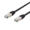 DELTACO S/FTP Cat6 patch kabelis, atsparus UV spinduliams, 3m, juodas SFTP-63UV