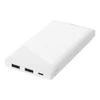 Išorinė baterija DELTACO 10000 mAh, 2,1 A / 10,5 W, 37 Wh, 2x USB-A, balta / PB-A1001