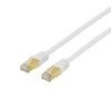 Patch kabelis DELTACO S/FTP Cat7, 0.3m, 600MHz, Delta-sertifikuotas, LSZH, RJ45 juntys, baltas / STP-703V