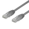 DELTACO U / UTP Cat6 patch kabelis, 0.3m, 250MHz, Delta-certified, LSZH, pilkas TP-603