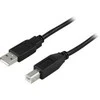 Kabelis DELTACO USB 2.0 Type A male - Type B male 3m, juodas / USB-230S