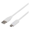 USB 2.0 kabelis, C tipas - A tipas, 0,5 m, baltas DELTACO / USBC-1008
