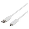 USB 2.0 kabelis, C tipas - A tipas, 0,5 m, baltas DELTACO / USBC-1008