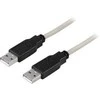 Kabelis DELTACO USB 2.0, Type A ha - Type A ha, 5m / USB2-10