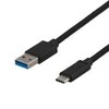 Deltaco USBC-1152 1m 3A 60W Juodas (Juodas) USB Kabelis