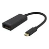DELTACO Adapteris USB 3.1 DP - USBC male - DisplayPort 19 kontaktų lizdas, 4K , juodas / USBC-DP