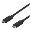 DELTACO USB-C - USB-C laidas, 5Gbit / s, 5A, 2M, juodas USBC-1503