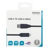 USB-C į USB-A kabelį, 2 m, 3A, USB 2.0, juoda DELTACO / USBC-1006M