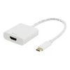 Adapteriai DELTACO USB-C į HDMI, 4096x2160 30Hz, baltas / USBC-HDMI7