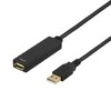 Kabelis DELTACO USB 2.0 ilgintuvas, 15.0m, aktyvus, juodas / USB2-EX15M